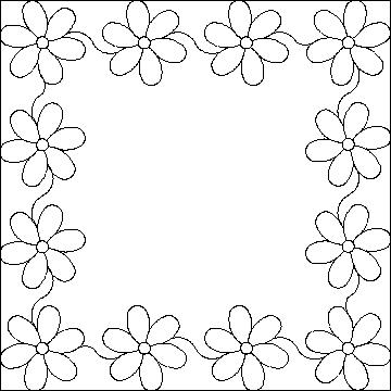 (image for) 6 Petal Flower Border and Corner-L01663 - Click Image to Close